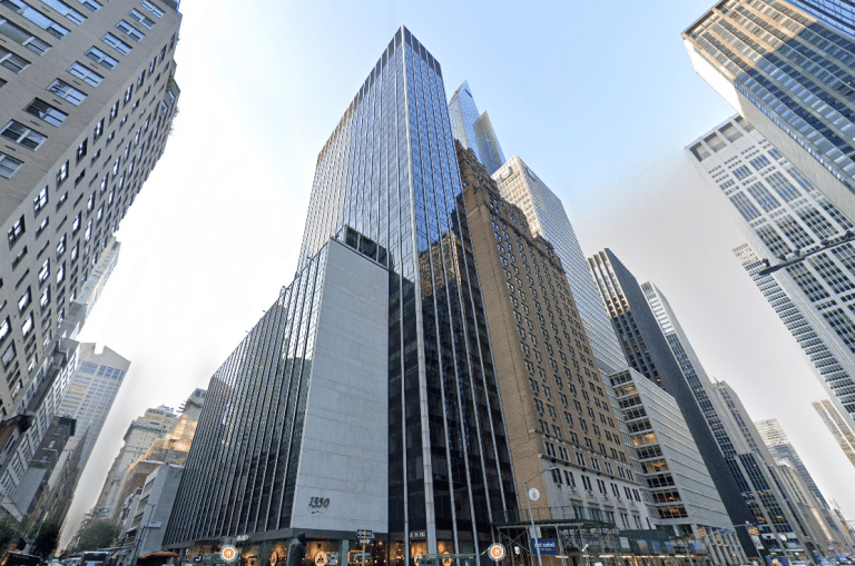 MGM Tower, a LEED-certified green office building at 1350 Avenue of the Americas, Midtown NYC