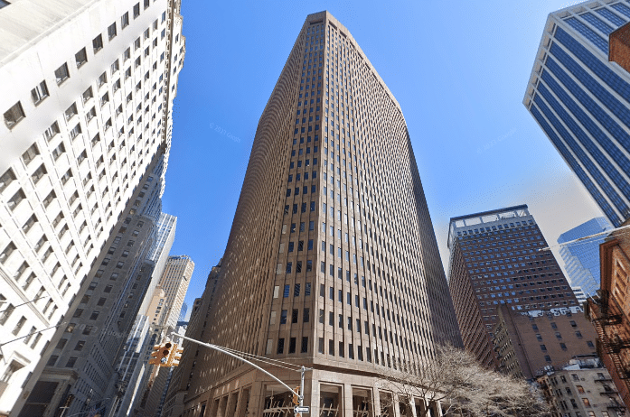 A 30-story office tower equipped with a two-floor conference center at 85 Broad Street, NYC