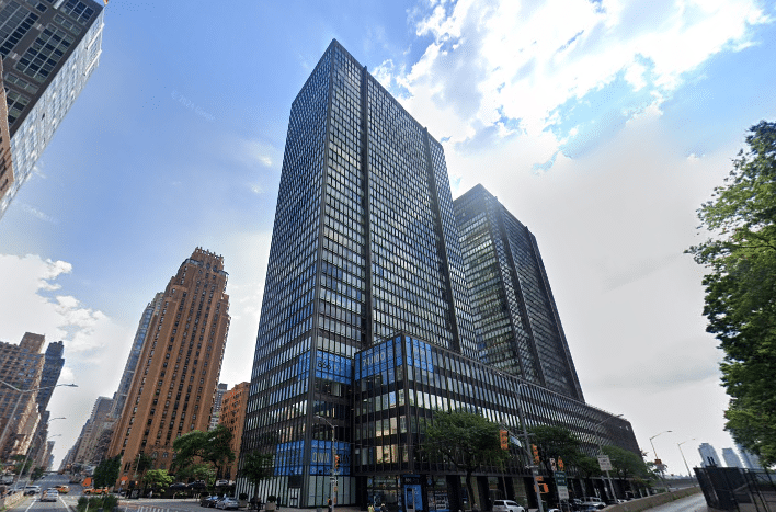 866 United Nations Plaza, a mixed-use building located along the East River within the UN campus