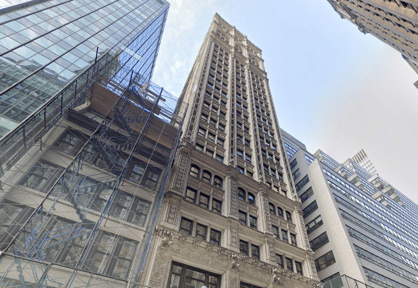 26-story Class A office building at 110 West 40th Street, near Bryant Park in Midtown Manhattan