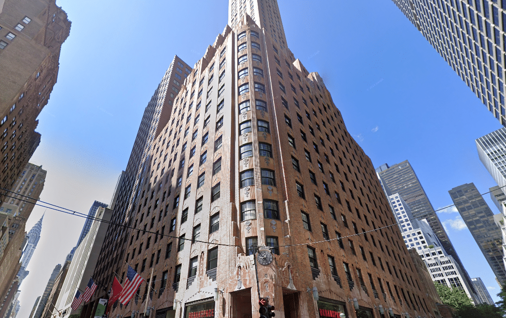 The General Electric Building at 570 Lexington Avenue, NYC, a landmark Art Deco office building