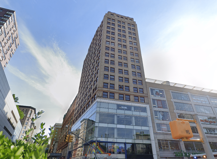 Union Building at 853 Broadway, situated right next to Union Square, Class B office space