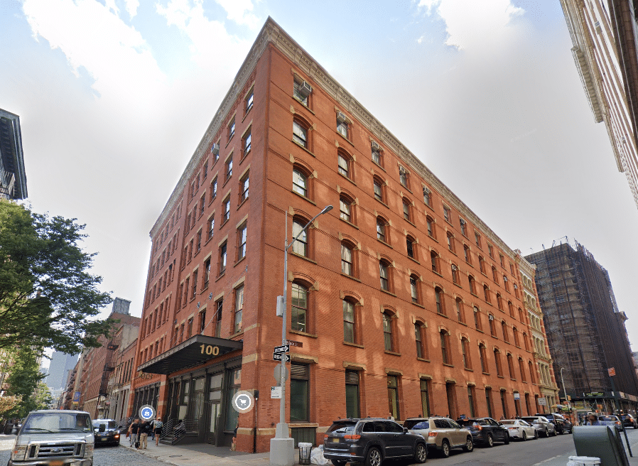 Office building on the corner of Broadway and Crosby Street in Midtown South, New York City