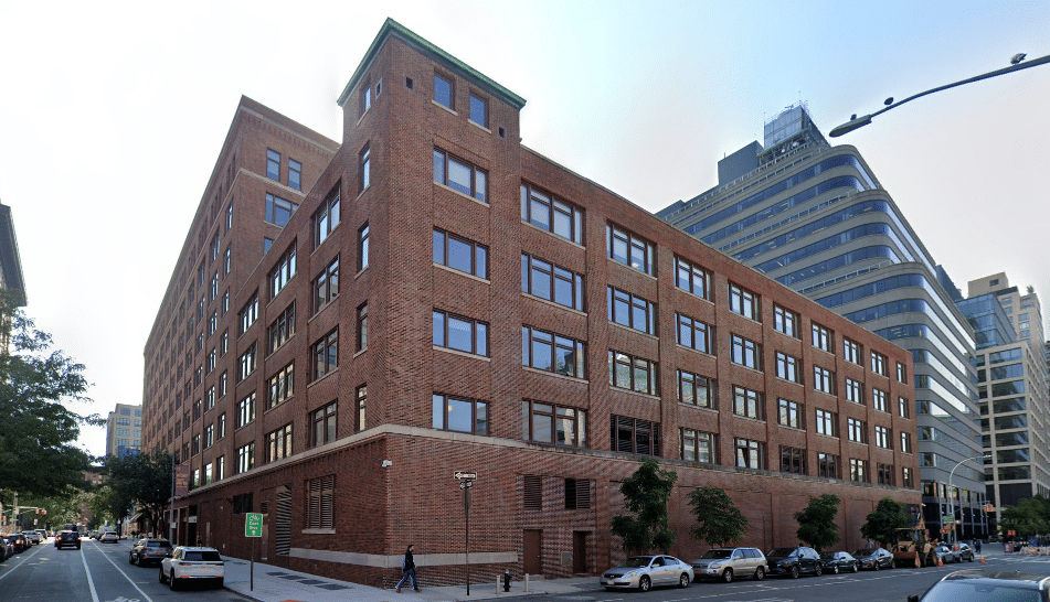 The historic Carpenters Union Building at 395 Hudson Street in Greenwich Village, NYC