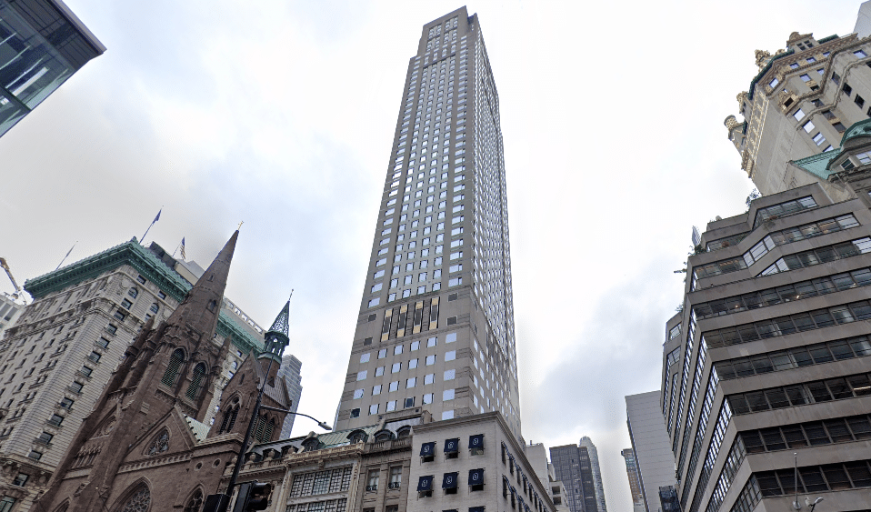 Class A office building at 712 Fifth Avenue, situated in the Plaza District of Midtown Manhattan