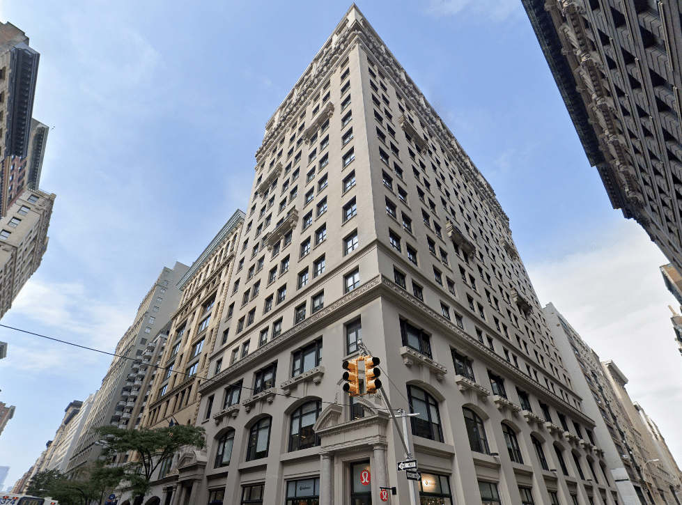 114 Fifth Avenue, a 19-story building providing office space in the Flatiron District, Manhattan