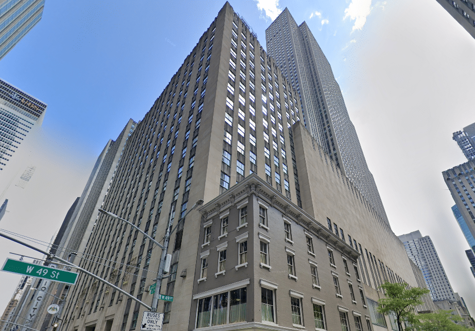 The Simon & Schuster Building, part of the Rockefeller Center, 1230 Avenue of the Americas, NYC