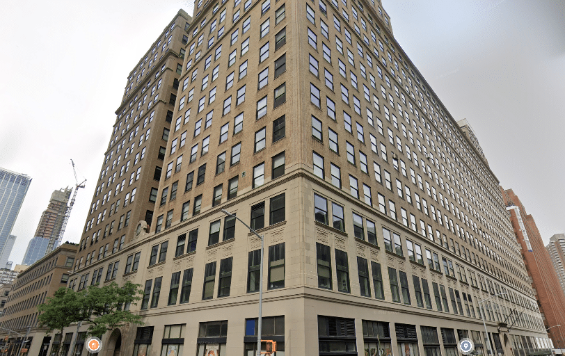 The Merchants Square Building at 40 Worth Street, situated between Tribeca and City Hall, NYC