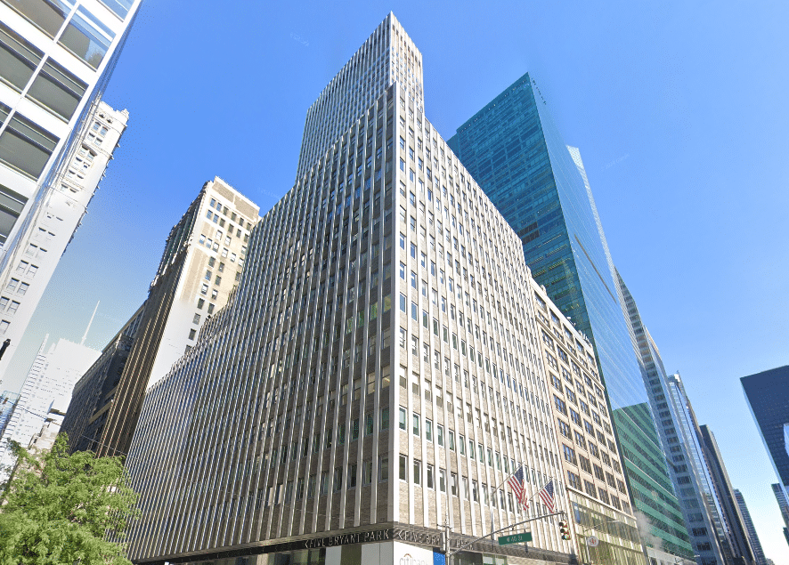 5 Bryant Park, a 34-story office tower at 1065 Avenue of the Americas in Midtown Manhattan