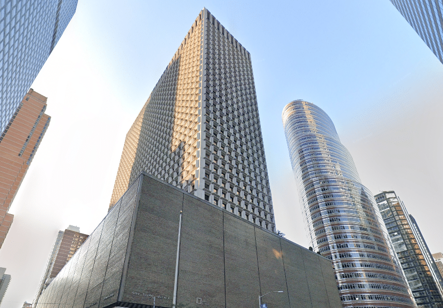 Office tower at 909 Third Avenue, NYC, in close proximity to the United Nations headquarters