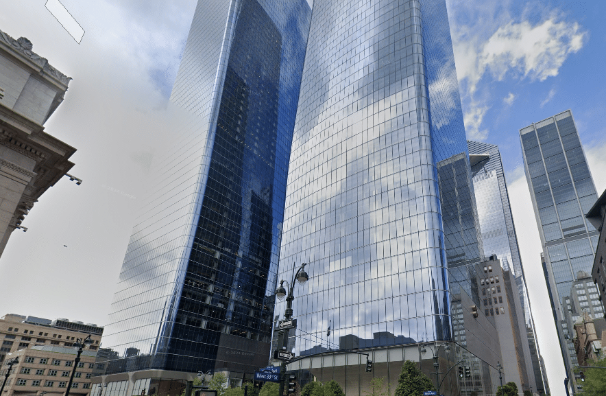 One Manhattan West, a Class A high-rise office tower opened in 2019 at 401 9th Avenue, NYC