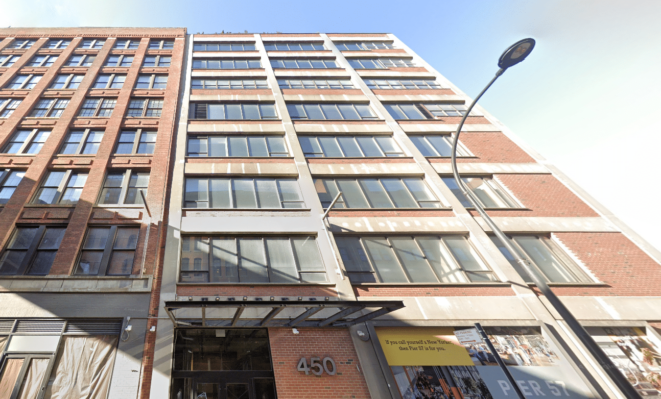 The Milk Building at 450 West 15th Street, located in the heart of the Meatpacking District, NYC