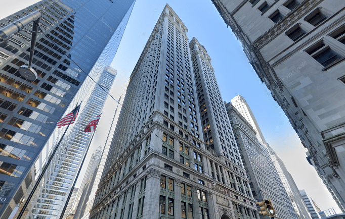 The Equitable Life Building, a Class A Beaux Arts office tower at 120 Broadway, Manhattan