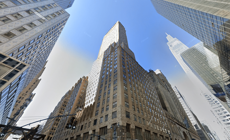 The Chanin Building, a landmark Art Deco-style office building located at 122 East 42nd Street