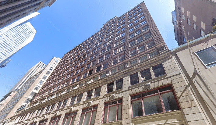 The Club Row Building, a LEED Gold-certified office building situated at 28 West 44th Street