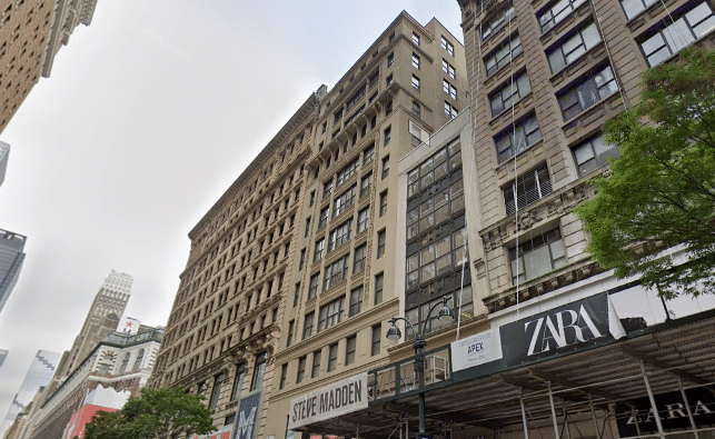 The Monolith Building at 41-45 West 34th Street, a Class B office building near Herald Square