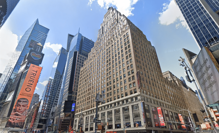 1501 Broadway, also known as The Paramount Building, a Class A office building in Manhattan, NYC