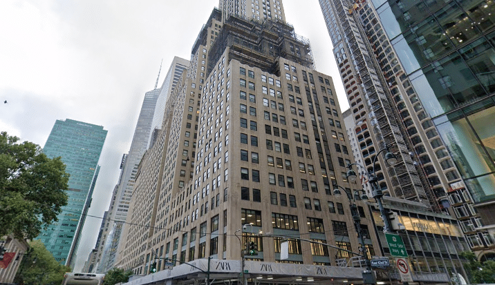 500 Fifth Avenue, a landmark office tower also known as The Salmon Building, Midtown Manhattan