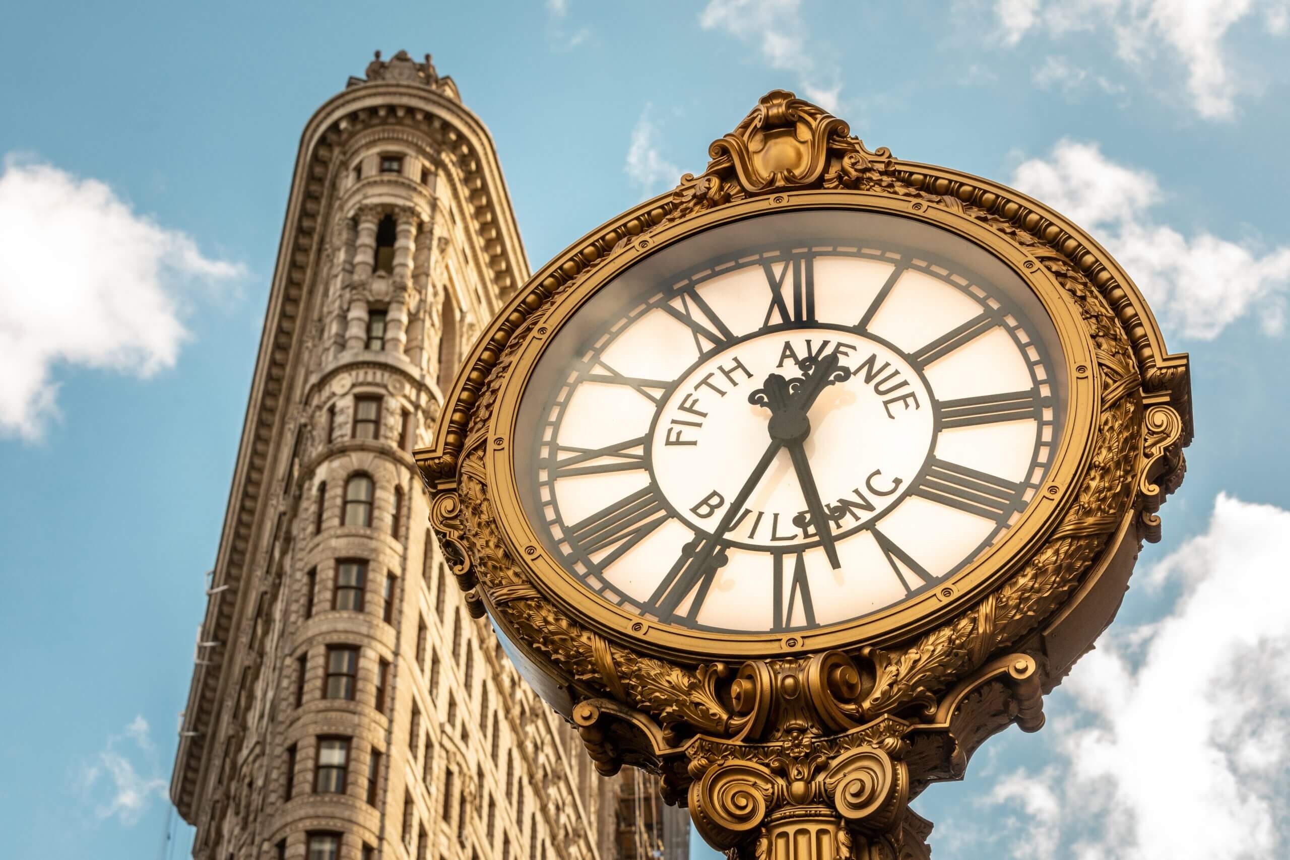 Fifth Avenue clock, Flatiron District, New York City