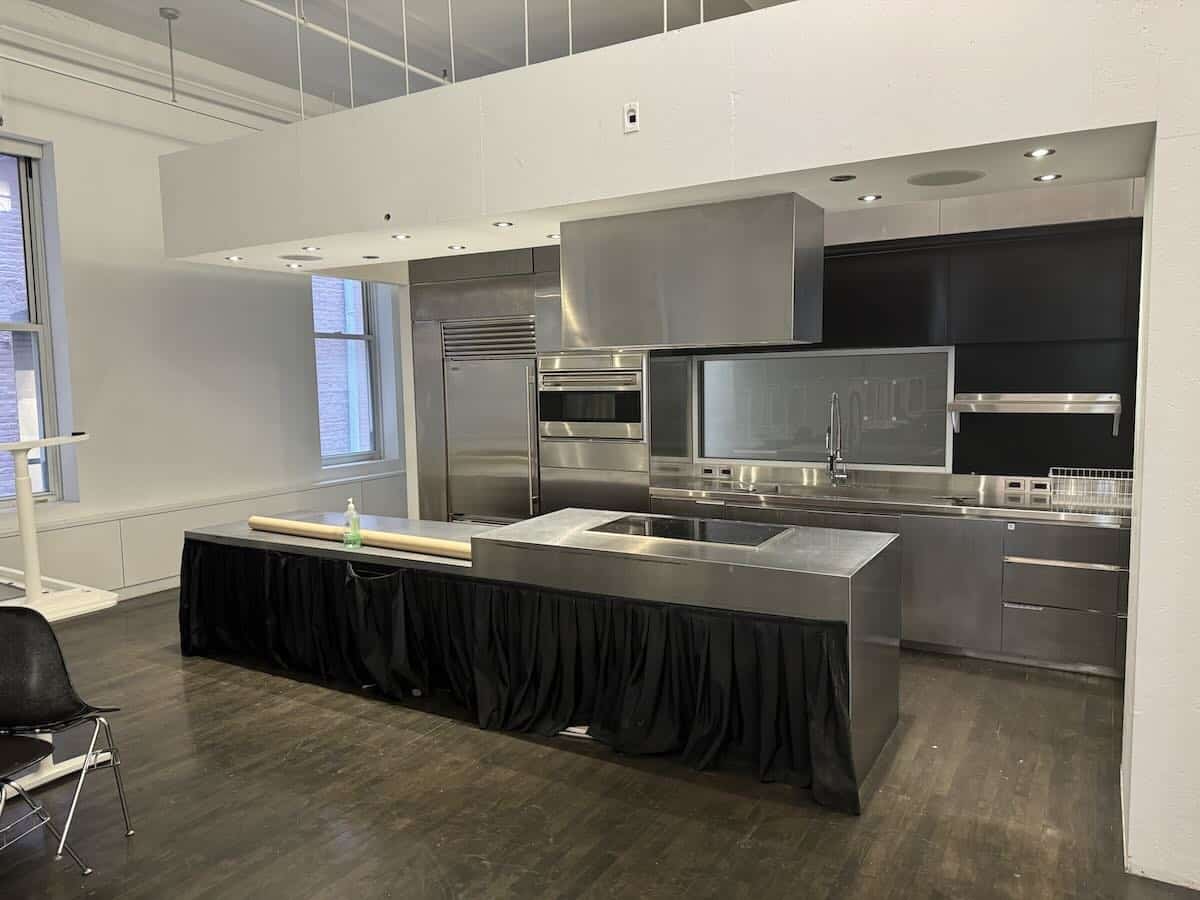 Modern kitchen with stainless steel appliances on the 2nd floor.