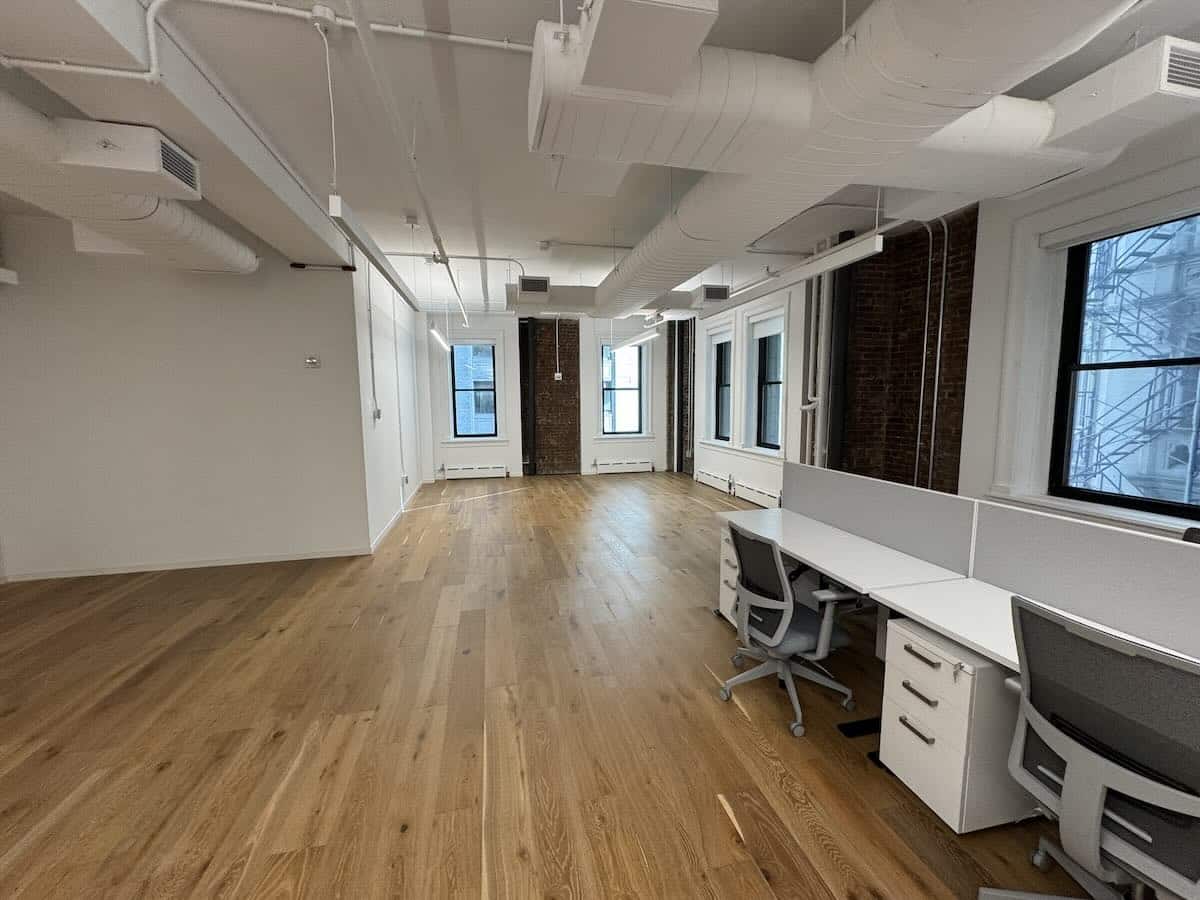 Office at Trinity Centre with light floors and large windows